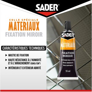 Colle Mastic Spéciale Matériaux Sader, 55Ml