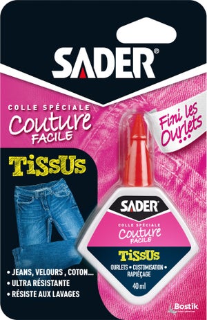 Colle d'assemblage couture/tissus deco sader biberon 40ml