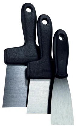 Lot de 3 couteaux à enduire, manche plastique