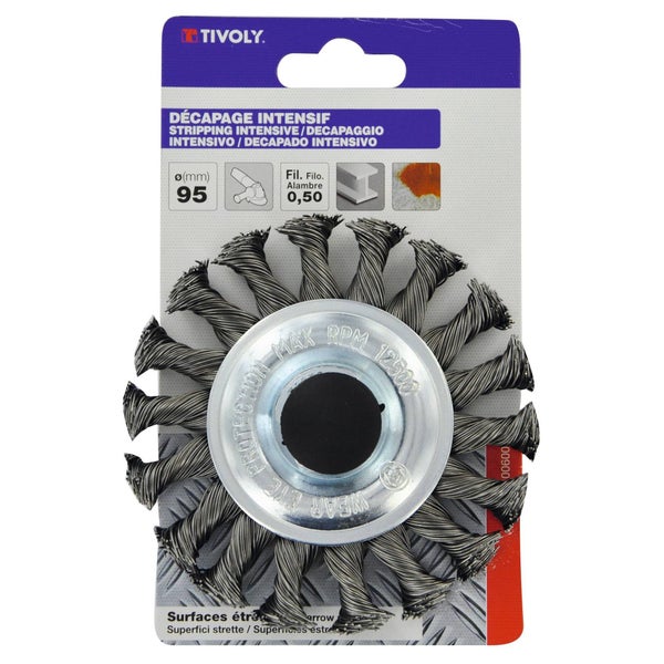 Brosse Circulaire Meuleuse Pour Métal Tivoly, Diam.95 Mm