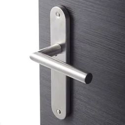 2 poignées de porte Sara sans trou INSPIRE, inox entraxe 195 mm