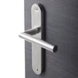2 poignées de porte Sara sans trou INSPIRE, inox entraxe 195 mm