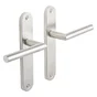 2 poignées de porte Sara sans trou INSPIRE, inox entraxe 195 mm