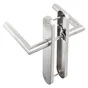 2 poignées de porte Sara sans trou INSPIRE, inox entraxe 195 mm