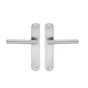 2 poignées de porte Sara sans trou INSPIRE, inox entraxe 195 mm