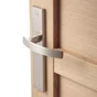 2 poignées de porte Louna sans trou INSPIRE, aluminium entraxe 195 mm