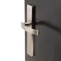 2 poignées de porte Louna sans trou INSPIRE, aluminium entraxe 195 mm