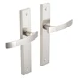 2 poignées de porte Louna sans trou INSPIRE, aluminium entraxe 195 mm