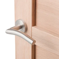 2 poignée sur rosace Margaud gris brossé INSPIRE, inox sans trou