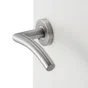 2 poignée sur rosace Margaud gris brossé INSPIRE, inox sans trou