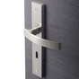 2 poignées de porte Louna trou de clé INSPIRE, aluminium entraxe 195 mm