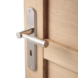 2 Poignées De Porte Nine Trou De Clé Inspire, Zinc Entraxe 195 Mm