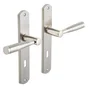2 Poignées De Porte Nine Trou De Clé Inspire, Zinc Entraxe 195 Mm