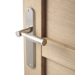 2 Poignées De Porte Nine Sans Trou Inspire, Zinc Entraxe 195 Mm