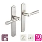 2 Poignées De Porte Nine Sans Trou Inspire, Zinc Entraxe 195 Mm