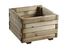 Bac A Fleur Pin Rustica 40X40Xh27Cm