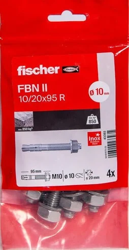 Goujon à bague FBN II 43393 FISCHER, diamètre10 x L.96 mm