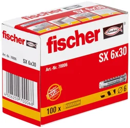 Cheville Nylon Sx 6X30 Boite De 100Pc