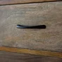 Poignée de meuble Contemporain, zamak noir peint, entraxe 96 mm