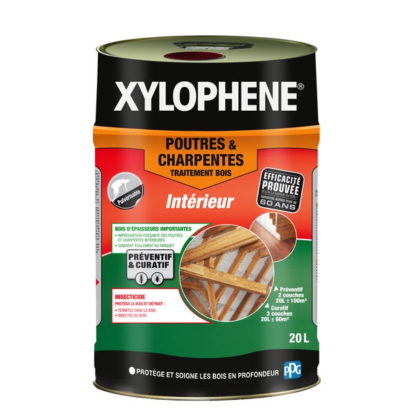 Traitement Du Bois Poutre Et Charpente Xylophene 20 Ans, 20 L