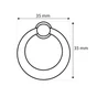 Bouton de meuble anneau Antik, zamak vieil or vieilli