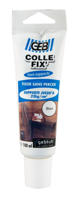 Colle Fix tous supports blanc, 100 ml GEB