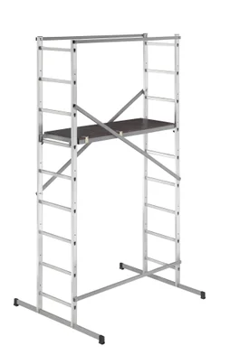 Echafaudage aluminium HOBBYSTEP H4 HAILO hauteur de travail 4 m