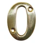 Chiffre 0 En Laiton Poli H.5.1 X L.3.5 Cm