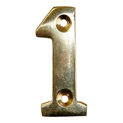 Chiffre 1 En Laiton Poli H.5.1 X L.3.5 Cm