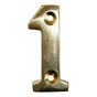 Chiffre 1 En Laiton Poli H.5.1 X L.3.5 Cm