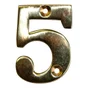 Chiffre 5 En Laiton Poli H.5.1 X L.3.5 Cm
