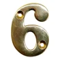 Chiffre 6 En Laiton Poli H.5.1 X L.3.5 Cm