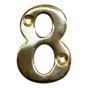 Chiffre 8 En Laiton Poli H.5.1 X L.3.5 Cm