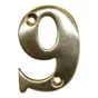 Chiffre 9 En Laiton Poli H.5.1 X L.3.5 Cm