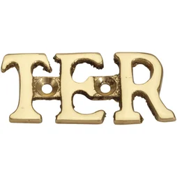 Lettre Ter En Laiton Poli H.5.1 X L.3.5 Cm