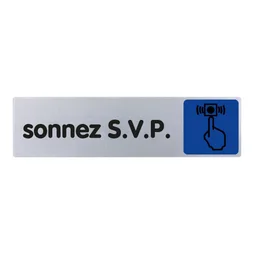 Plaque Sonnez S.V.P. En Plastique