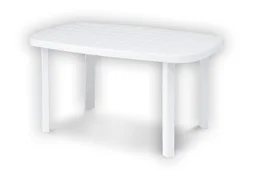 Table de jardin Otello ovale blanc 6 personnes