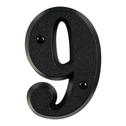 Chiffre 9 En Zamak Mat H.8 X L.4.5 Cm