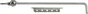Crochet Crémaillère Inox Brossé, H.25 X L.300 X P.20 Mm