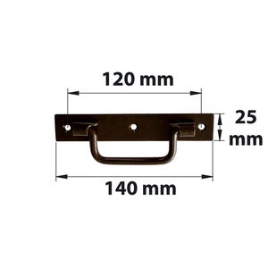 Poignée Sur Platine Acier Prépeint, H.50 X L.140 X P.15 Mm