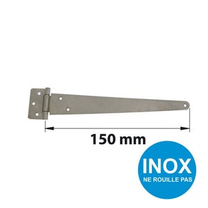 Penture Anglaise Inox Brossé, H.65 X L.190 X P.10 Mm