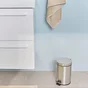 Poubelle de salle de bains 3 l chromé SENSEA Brossé