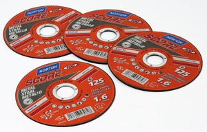 Lot 4+1 Disques Pour Inox Norton, Diam.125 Mm