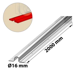 Rail De Guidage Acier Galvanisé, H.90 X L.2000 X P.20 Mm