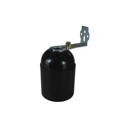 Douille Lisse + Équerre E27 Tibelec, Plastique, Noir 60 W