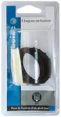 Lots De 3 Bagues Pr Douille E27 Tibelec, Plastique, Noir, Blanc Et Or