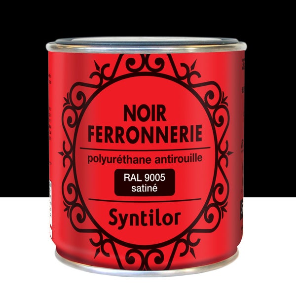 Peinture ferronnerie extérieur RAL 9005, SYNTILOR, 0.375 L noir satiné