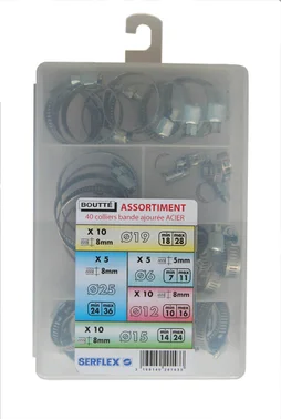 Lot de 40 colliers bande ajourée BOUTTE