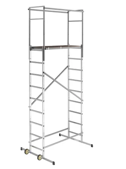 Echafaudage Aluminium Hobbystep H5 Hailo Hauteur De Travail 4.5 M