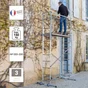 Echafaudage Aluminium Hobbystep H5 Hailo Hauteur De Travail 4.5 M
